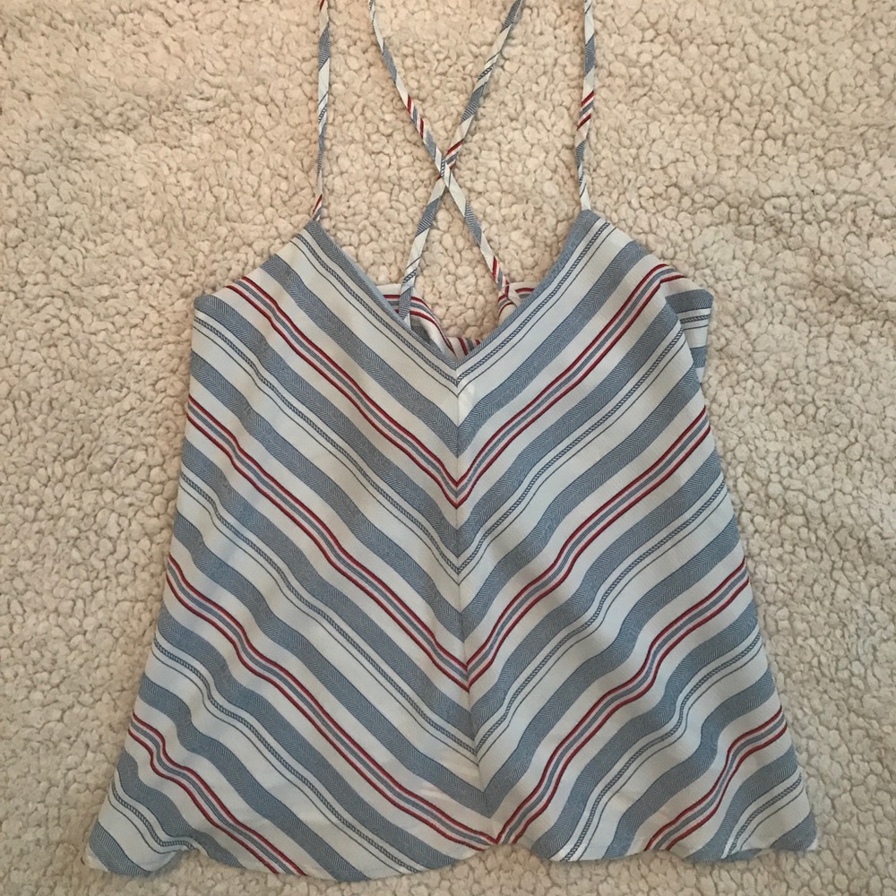 STRIPED OPEN BACK TOP